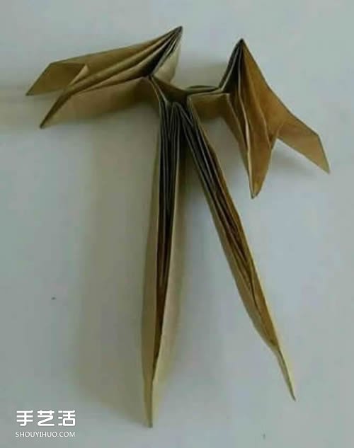 杨桃花怎么折图解教程 手工杨桃花折纸方法 -  www.shouyihuo.com