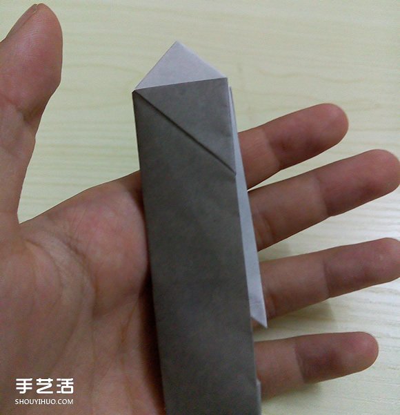 折纸折叠小刀的折法 手工折可折叠弹簧刀图解 -  www.shouyihuo.com