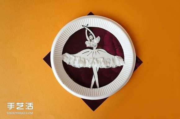 纸盘手工制作芭蕾舞者 创意纸盘手工DIY图片 -  www.shouyihuo.com