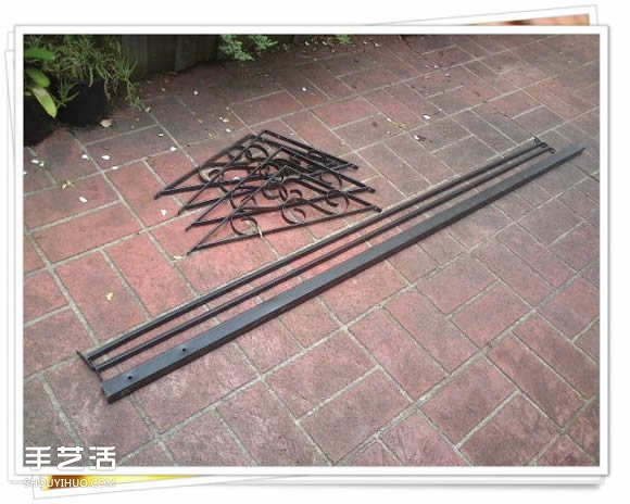 铁架子废物利用 DIY手工制作搁置花盆的架子 -  www.shouyihuo.com