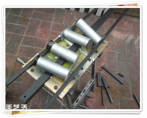 铁架子废物利用 DIY手工制作搁置花盆的架子 -  www.shouyihuo.com