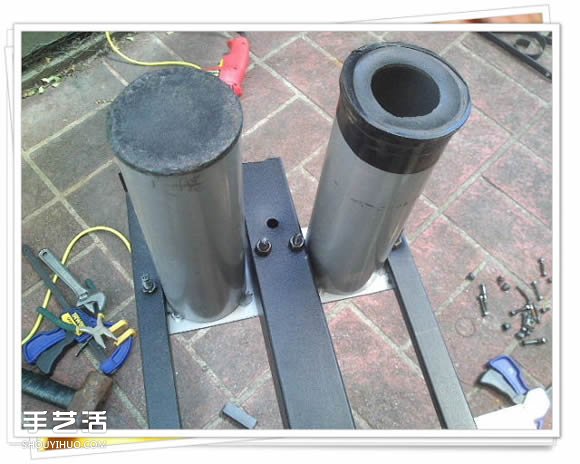铁架子废物利用 DIY手工制作搁置花盆的架子 -  www.shouyihuo.com