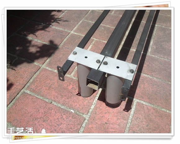 铁架子废物利用 DIY手工制作搁置花盆的架子 -  www.shouyihuo.com