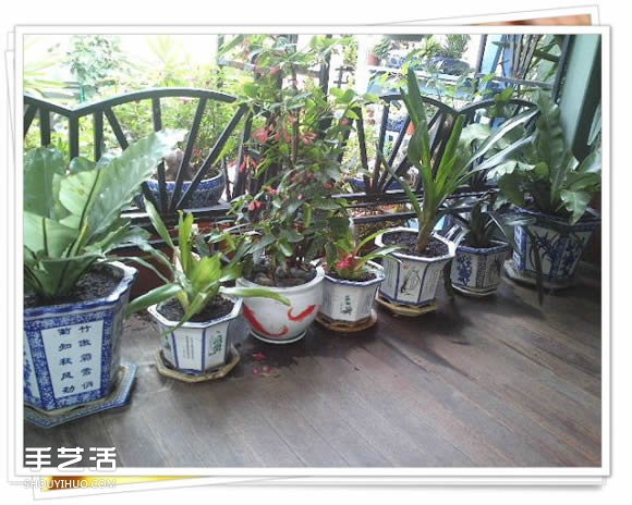 铁架子废物利用 DIY手工制作搁置花盆的架子 -  www.shouyihuo.com
