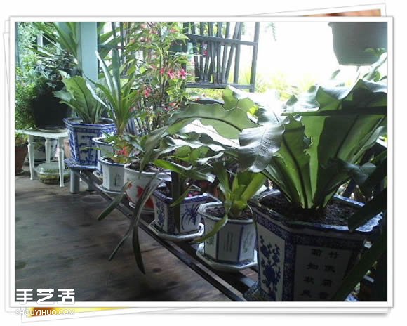 铁架子废物利用 DIY手工制作搁置花盆的架子 -  www.shouyihuo.com