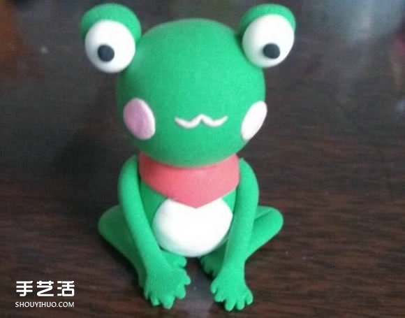 超轻粘土粘土小青蛙 粘土手工制作小青蛙教程 -  www.shouyihuo.com