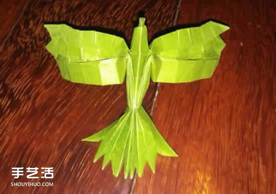 手工秃鹫折纸图解教程 秃鹫的折叠方法过程 -  www.shouyihuo.com