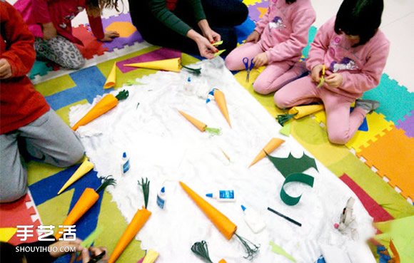 幼儿园胡萝卜手工制作 简单纸胡萝卜的做法 -  www.shouyihuo.com