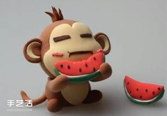 超轻粘土悠嘻猴DIY 手工制作粘土悠嘻猴图解 -  www.shouyihuo.com