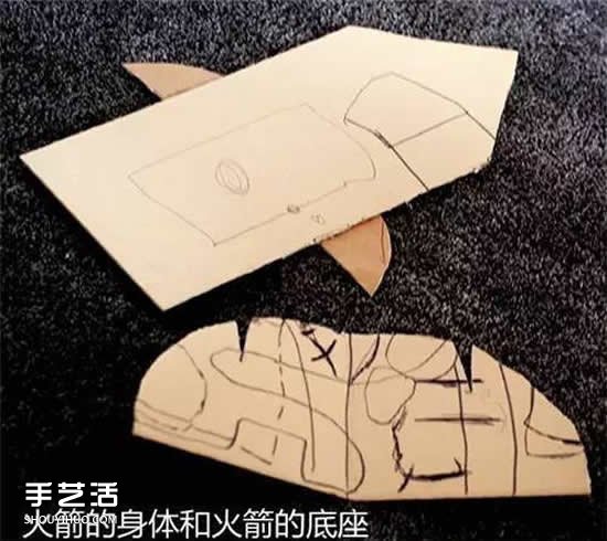 手工火箭的制作方法 自制瓦楞纸火箭模型图片 -  www.shouyihuo.com