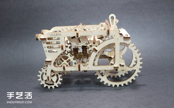 UGEARS自走拖拉机模型制作 利用橡皮筋产生动力 -  www.shouyihuo.com