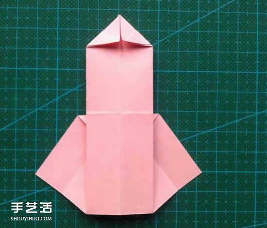儿童折纸裙子图解教程 简单小裙子的折叠方法 -  www.shouyihuo.com