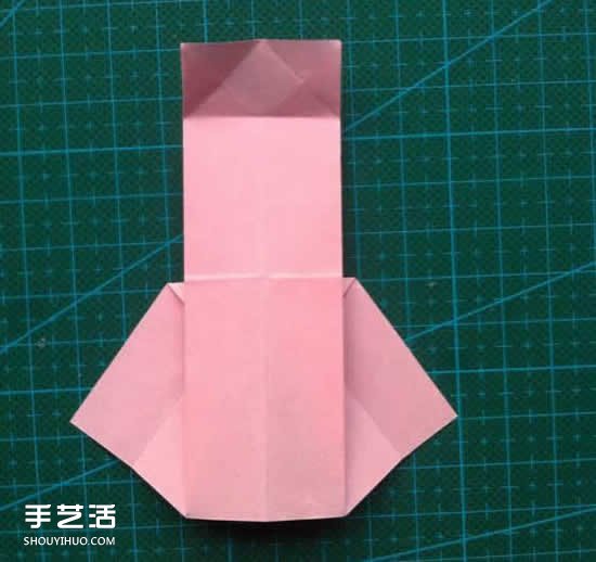 儿童折纸裙子图解教程 简单小裙子的折叠方法 -  www.shouyihuo.com