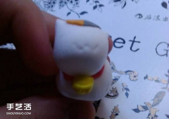 超轻粘土招财猫教程 找食的招财猫粘土DIY -  www.shouyihuo.com