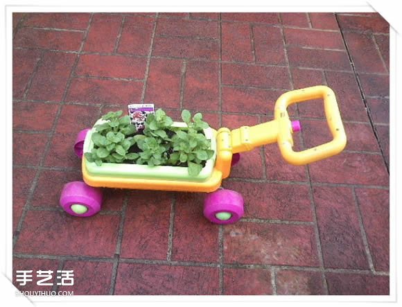 铁架DIY花盆架子图解 旧玩具废物利用做花盆架 -  www.shouyihuo.com