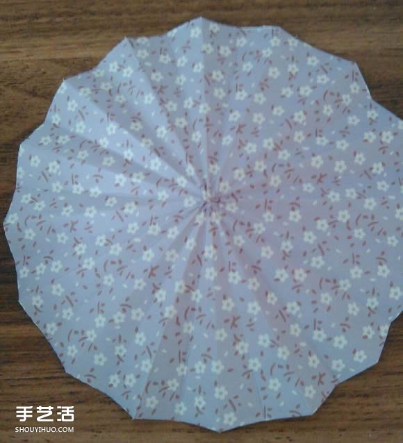 DIY油纸伞制作教程 迷你油纸伞的折叠图解 -  www.shouyihuo.com