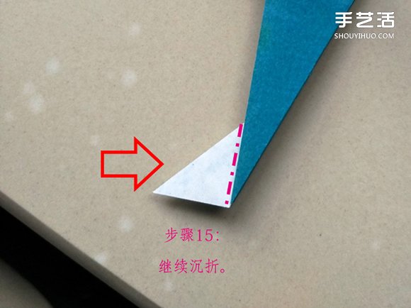 叶上之蛙折叠方法图解 折纸叶子上的青蛙过程 -  www.shouyihuo.com
