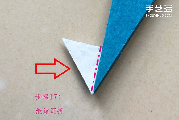 叶上之蛙折叠方法图解 折纸叶子上的青蛙过程 -  www.shouyihuo.com