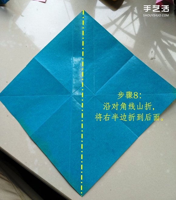 叶上之蛙折叠方法图解 折纸叶子上的青蛙过程 -  www.shouyihuo.com