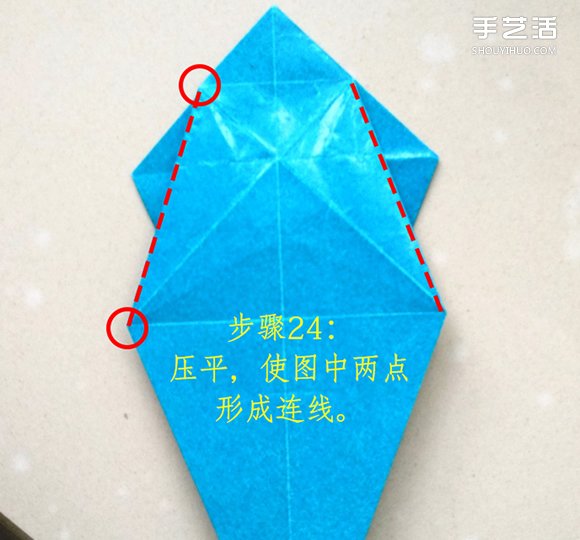 叶上之蛙折叠方法图解 折纸叶子上的青蛙过程 -  www.shouyihuo.com