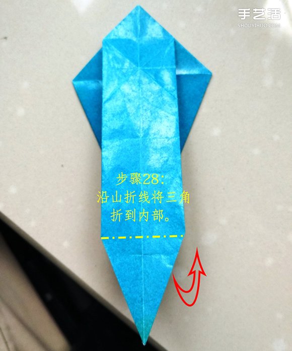 叶上之蛙折叠方法图解 折纸叶子上的青蛙过程 -  www.shouyihuo.com