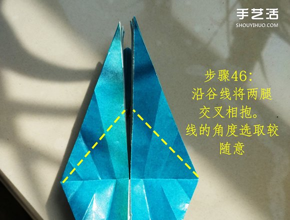 叶上之蛙折叠方法图解 折纸叶子上的青蛙过程 -  www.shouyihuo.com