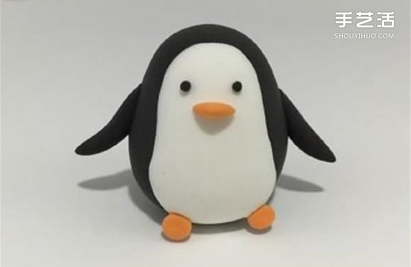 超轻粘土企鹅教程 可爱小企鹅用粘土做图解 -  www.shouyihuo.com