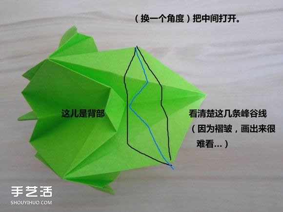 复杂折纸大象步骤图解 提供cp图和实拍教程 -  www.shouyihuo.com