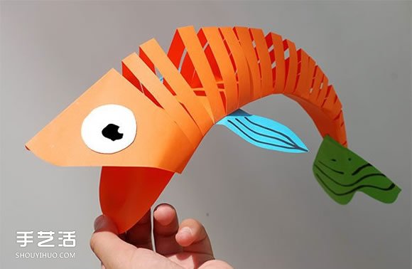 大嘴鱼玩具的制作方法 简单剪纸制作大嘴鱼 -  www.shouyihuo.com