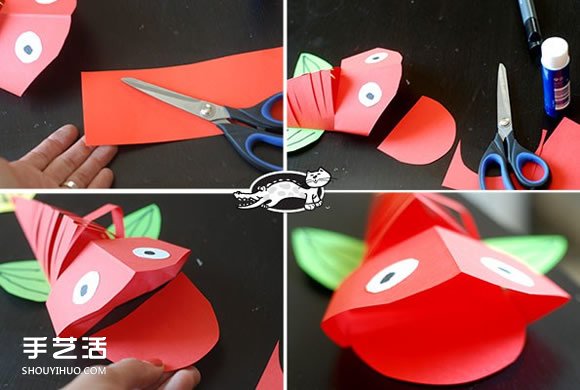 大嘴鱼玩具的制作方法 简单剪纸制作大嘴鱼 -  www.shouyihuo.com