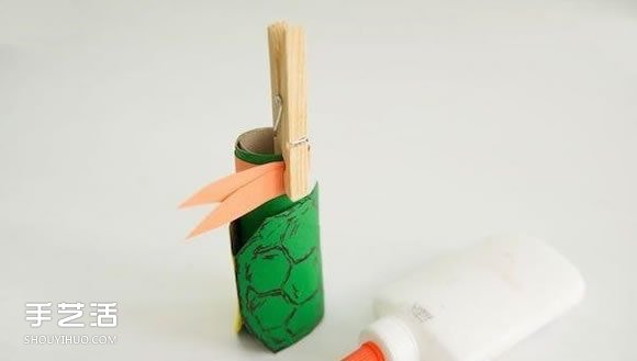 忍者神龟手偶玩具制作 卷纸筒手工制作忍者神龟 -  www.shouyihuo.com