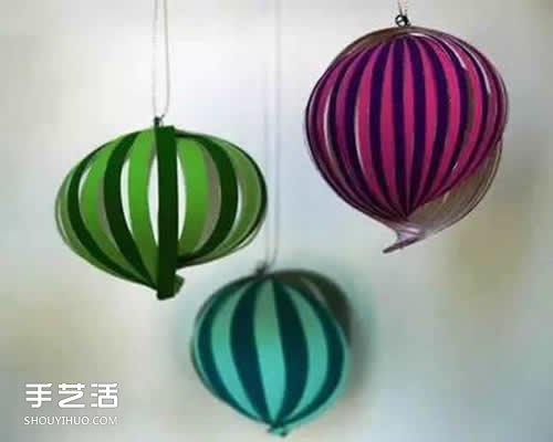 卡纸灯笼制作方法图解 怎么用卡纸做灯笼教程 -  www.shouyihuo.com