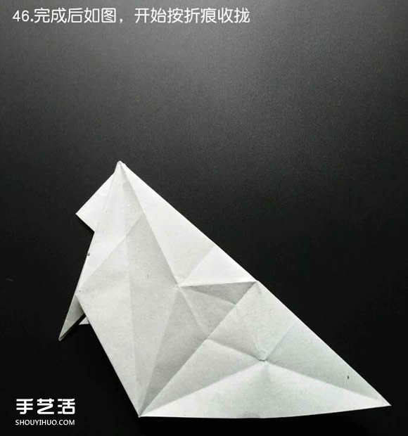 超复杂折纸鲨鱼图解 立体鲨鱼的折法详细步骤 -  www.shouyihuo.com