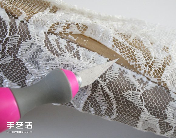 怎么改造平底鞋的方法 蕾丝平底鞋DIY图解教程 -  www.shouyihuo.com