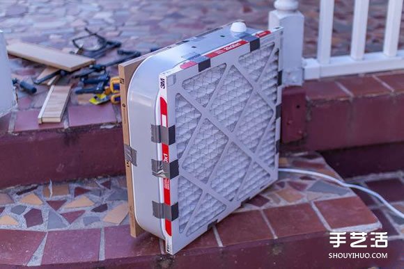 自制空气过滤器的方法 DIY简易空气过滤器教程 -  www.shouyihuo.com