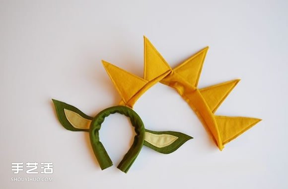 儿童火龙头带玩具DIY 不织布玩具头带制作方法 -  www.shouyihuo.com