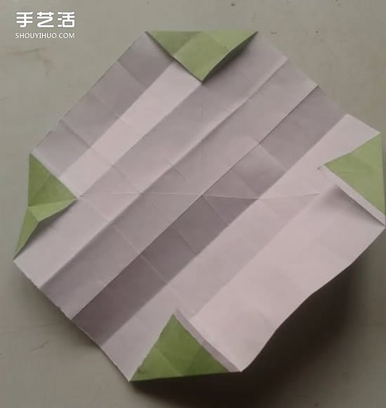 川崎玫瑰折法图解详细 川崎玫瑰折纸步骤教程 -  www.shouyihuo.com