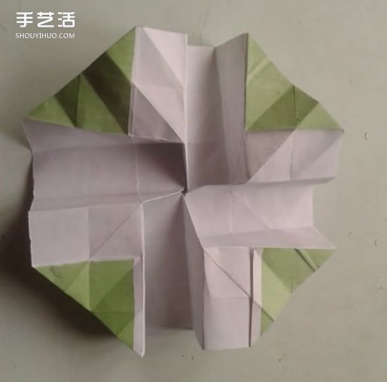 川崎玫瑰折法图解详细 川崎玫瑰折纸步骤教程 -  www.shouyihuo.com