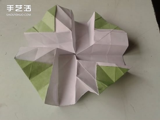 川崎玫瑰折法图解详细 川崎玫瑰折纸步骤教程 -  www.shouyihuo.com