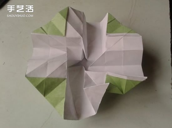 川崎玫瑰折法图解详细 川崎玫瑰折纸步骤教程 -  www.shouyihuo.com