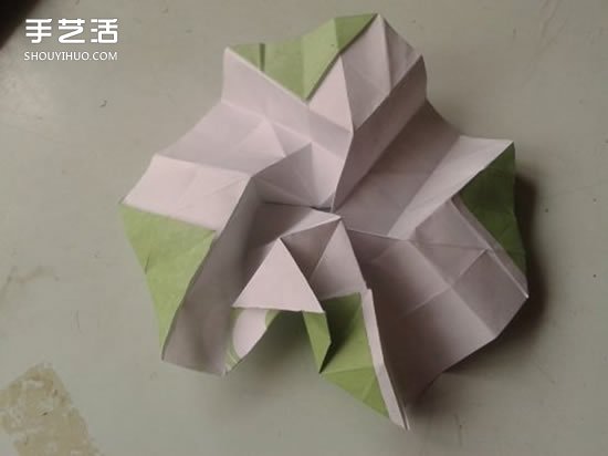 川崎玫瑰折法图解详细 川崎玫瑰折纸步骤教程 -  www.shouyihuo.com