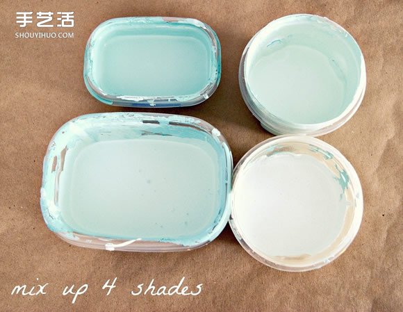 凤尾渐变色墙绘DIY 简单自制漂亮墙绘的方法 -  www.shouyihuo.com