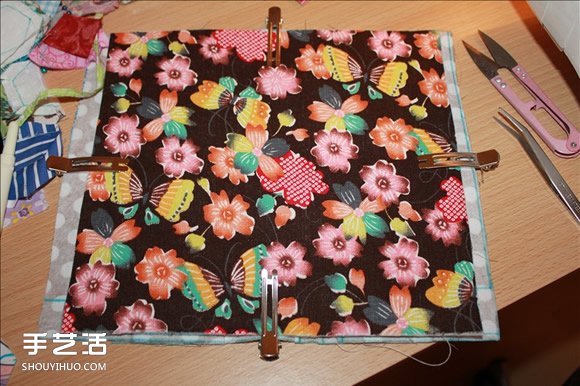 长款风琴钱包制作教程 褐花麻布长钱包DIY图解 -  www.shouyihuo.com