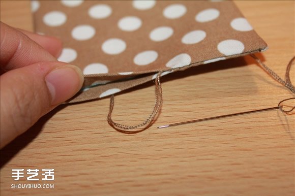 长款风琴钱包制作教程 褐花麻布长钱包DIY图解 -  www.shouyihuo.com