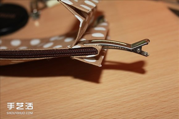 长款风琴钱包制作教程 褐花麻布长钱包DIY图解 -  www.shouyihuo.com