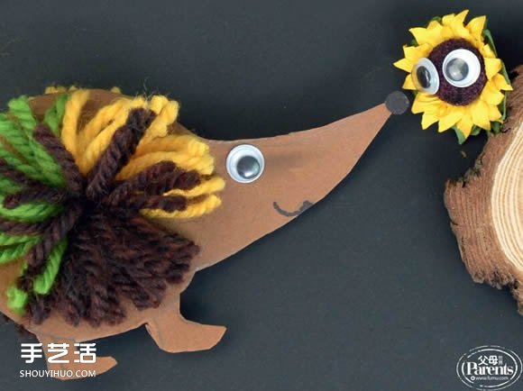 幼儿园小刺猬手工制作 简单卡纸刺猬的做法 -  www.shouyihuo.com