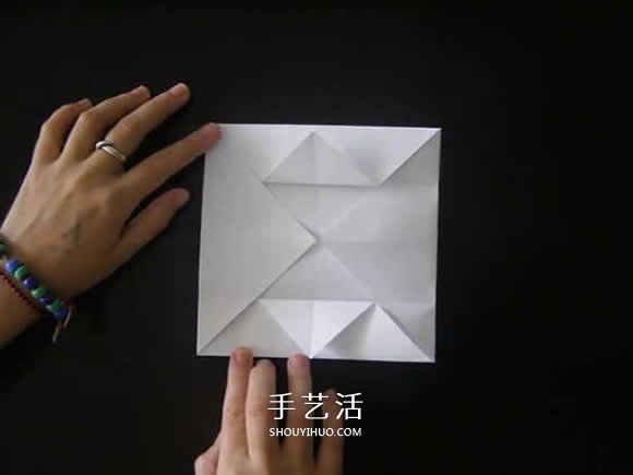 有盖正方形盒子的折法 如何折方形纸盒图解 -  www.shouyihuo.com