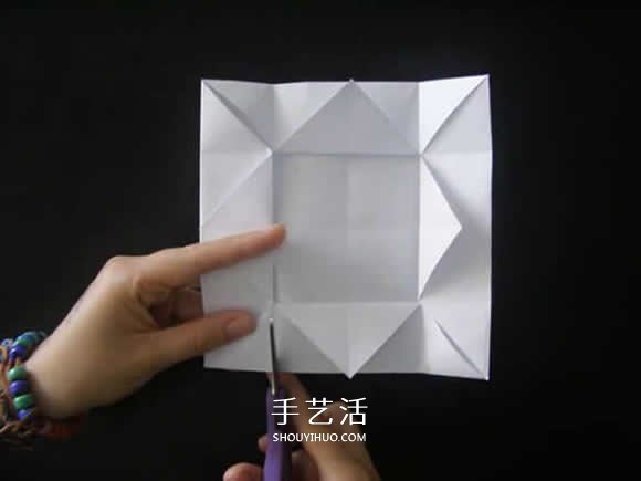 有盖正方形盒子的折法 如何折方形纸盒图解 -  www.shouyihuo.com
