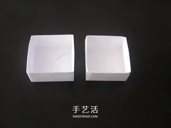 有盖正方形盒子的折法 如何折方形纸盒图解 -  www.shouyihuo.com