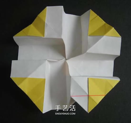 手工玫瑰花的折法图解 超详细折纸玫瑰步骤图 -  www.shouyihuo.com